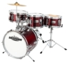 XDrum Junior Kinder Schlagzeug Drumset (2-5 Jahre) inkl. Schule mit DVD rot -