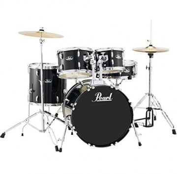 Pearl Roadshow RS505C C31 Black Schlagzeug Drumset + KEEPDRUM Drumsticks & Kopfhörer - 